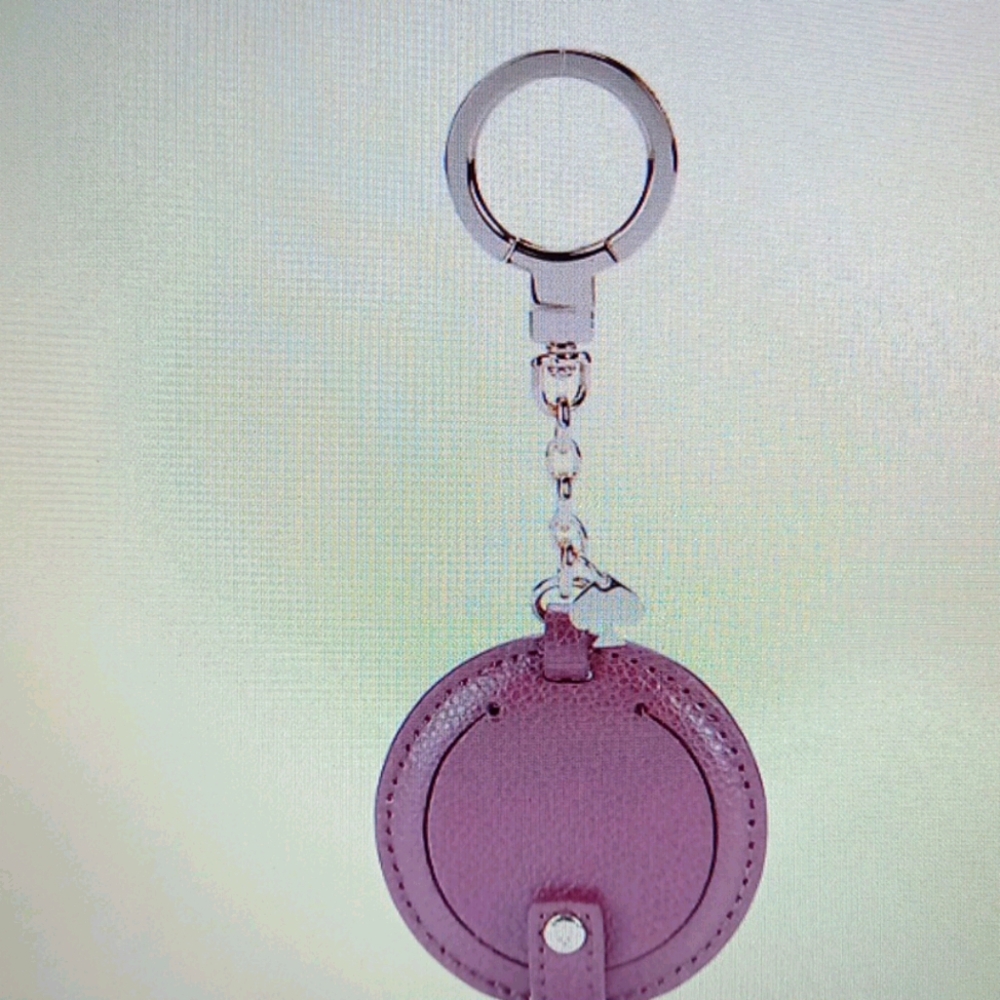 Kate Spade Circle Mirror Leather Keychain